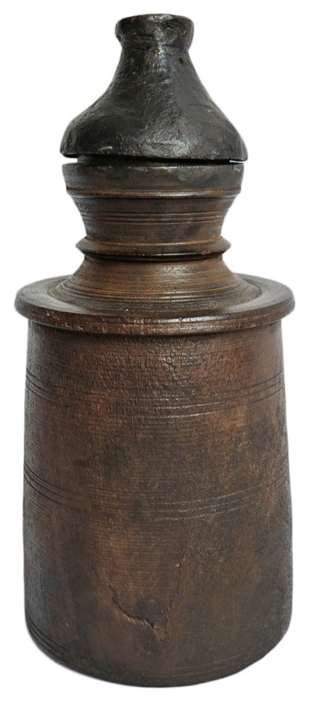 Consigned Wood Nepal Food Jar