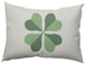 Lucky Clover St. Patrick's Day Lumbar Pillow, Laurel Tree Green, 14x20"