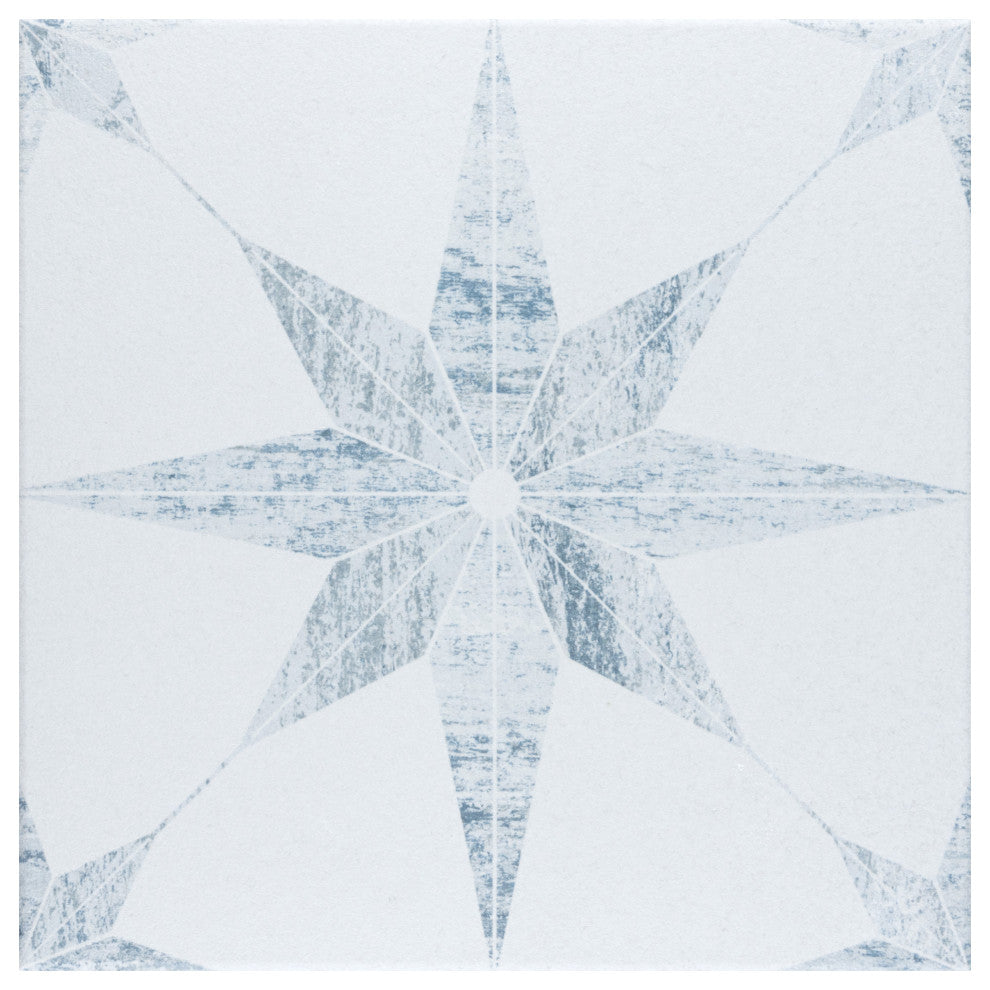 Cassis Stella Porcelain Floor and Wall Tile, White