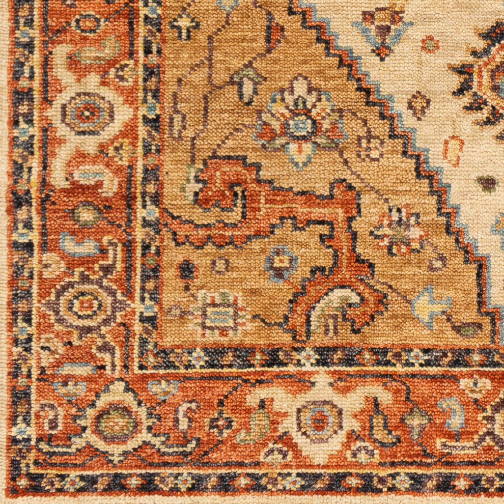 Surya Biscayne BSY-2302 Traditional Area Rug, 6' x 9' Rectangle