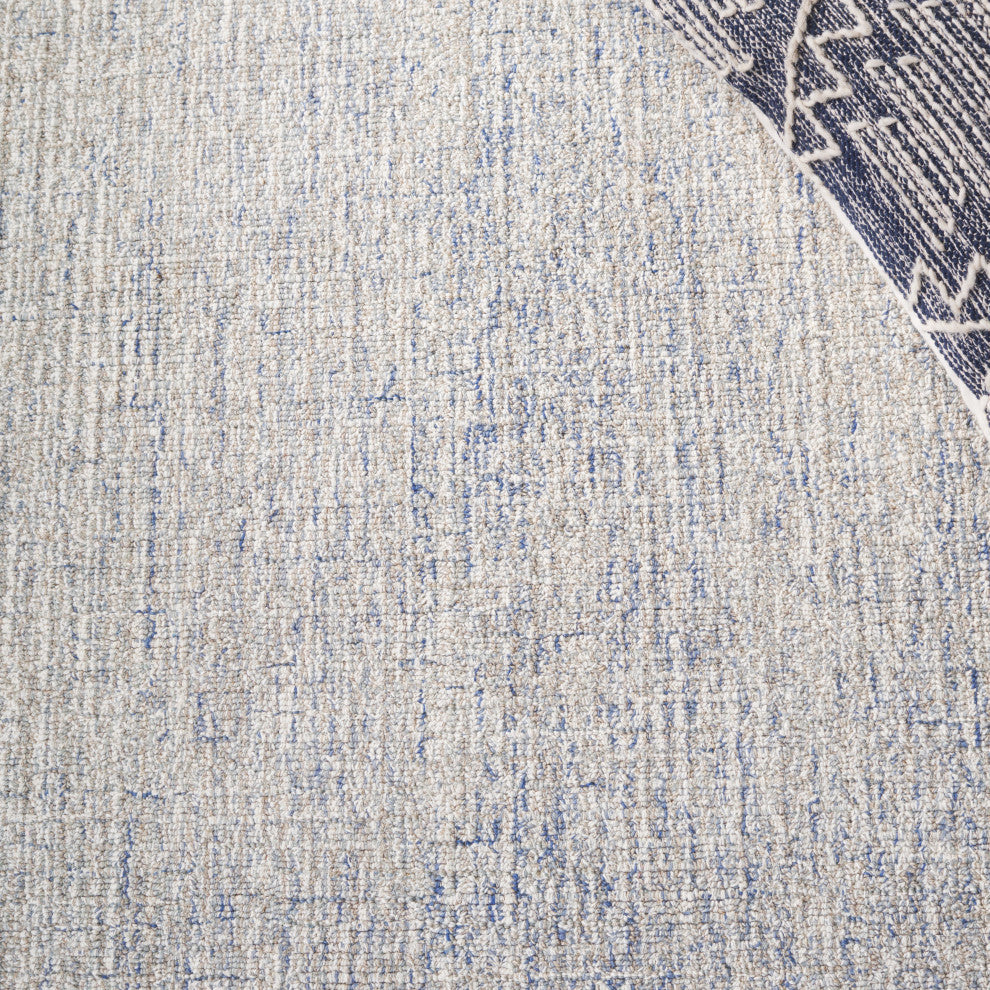 Safavieh Couture Abstract Collection, ABT471 Rug, Ivory/Blue, 6' Round