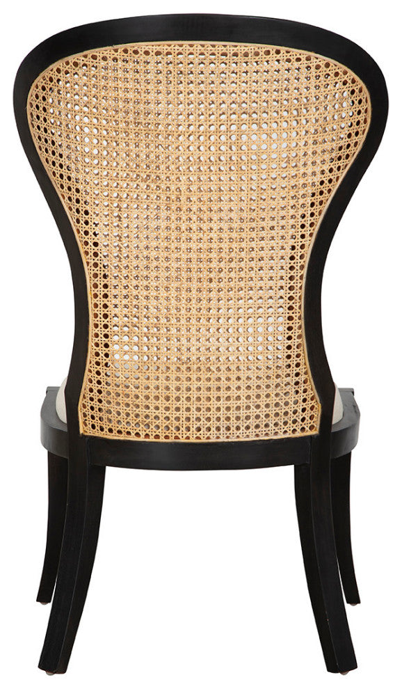 Adrina Mahogany Side Chair, Black
