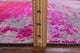 3' 11" X 11' 10" Abstract Handmade Wool and Silk Runner Rug Q9076