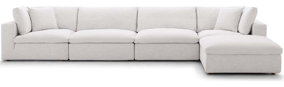Commix Down Filled Overstuffed 5 Piece Sectional Sofa Set
