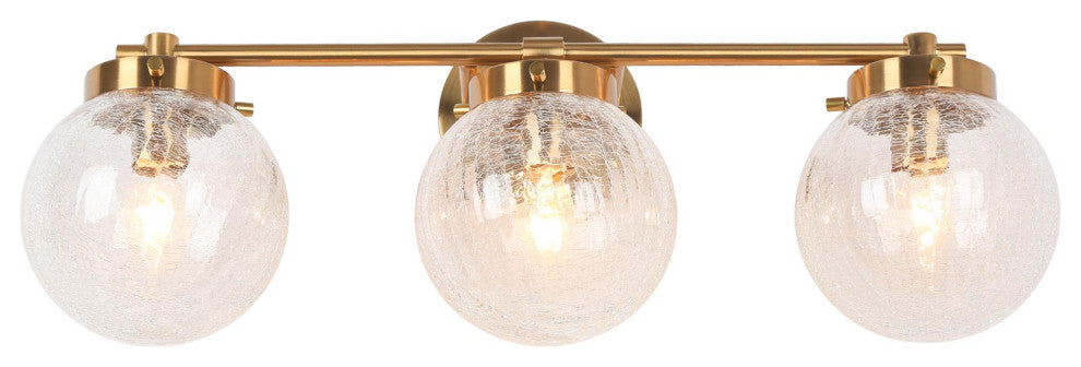 LALUZ 3-Light Modern Gold Bathroom Vanity Light