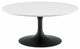 Lippa 36" Round Wood Coffee Table Black White