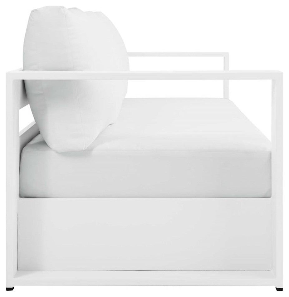Tahoe Outdoor Patio Powder-Coated Aluminum 3-Piece Set, White White