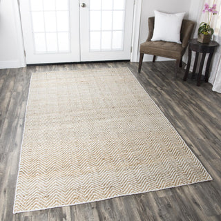 Rizzy Home Ellington EG9035 Natual Chevron Area Rug, Rectangular 3'x5'