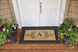 A1HC Heavy Duty Single/Double Rectangle Doormat Black/Beige, 30"x48", A
