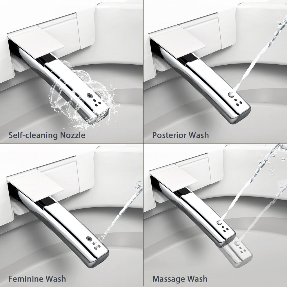 Multifunction Single Flush Ceramic Smart Toilet, Heated Seat
