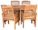 5-Piece Modern Patio Dining Set - Brown