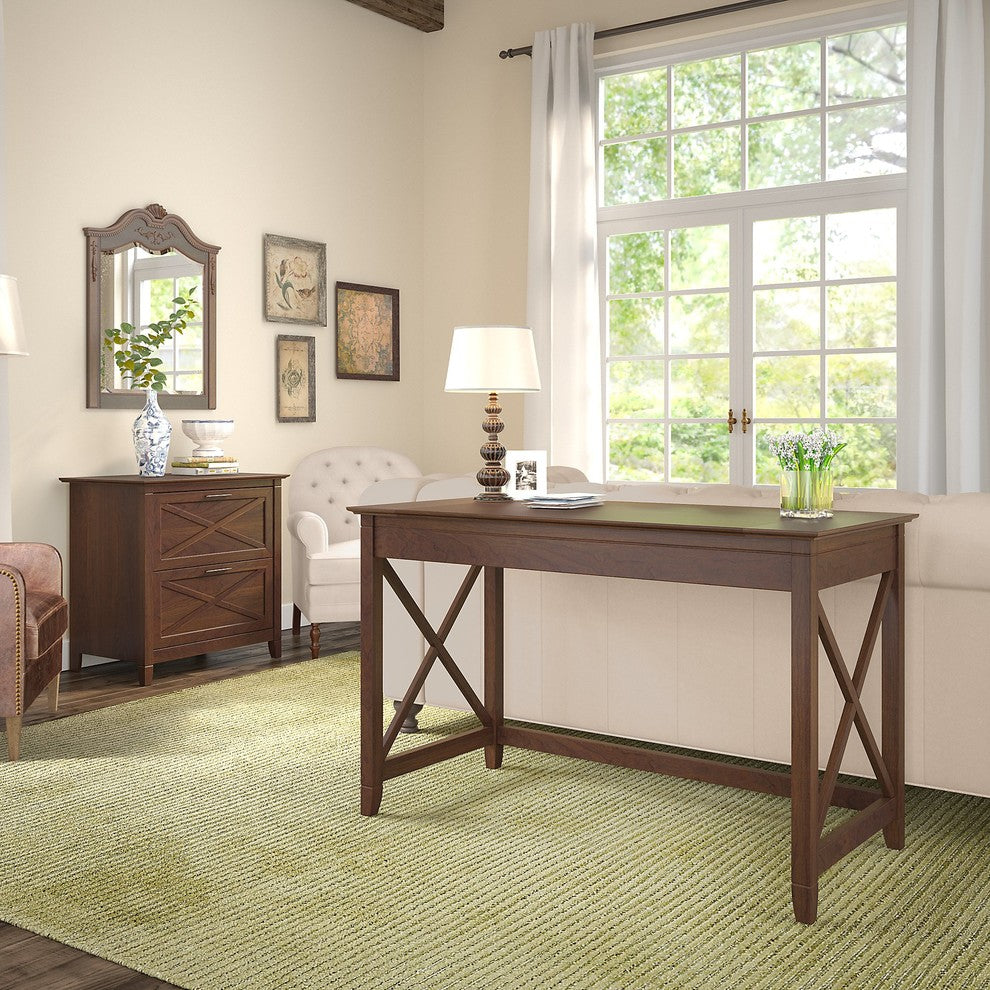 Key West Writing Desk With 2 Drawer Lateral File Cabinet