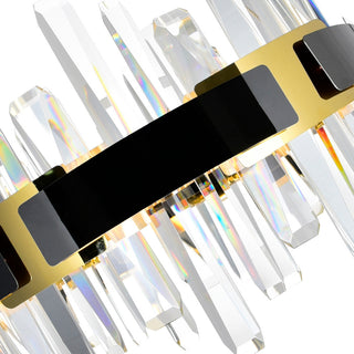 Aya LED Integrated Pearl Black Chandelier