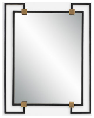 Uttermost 09957 Ivey 32-1/2" W x 42" H Square Framed Bathroom - Black Iron