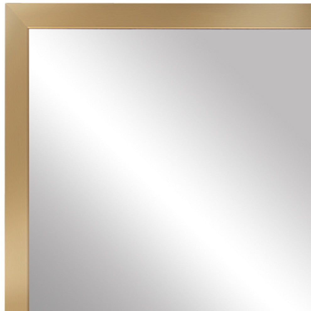 Ellis Framed Wall Mirror, Champagne Gold, 28"x24"