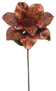 Vickerman O146215 31" Chocolate Glitter Magnolia Artificial Christmas Pick