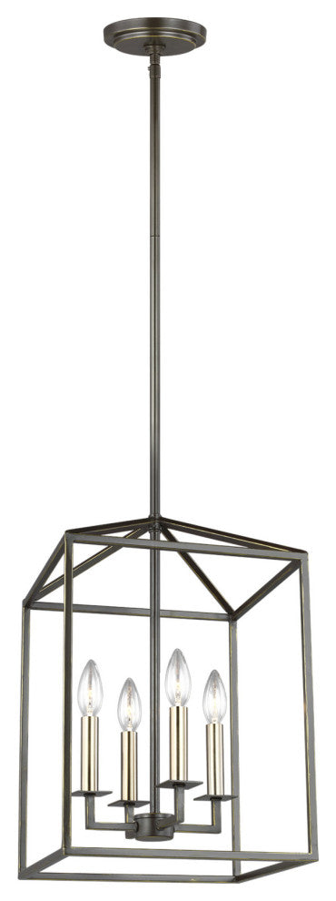 Generation Lighting 5115004EN Perryton 4 Light 16"W LED Taper - Midnight Black