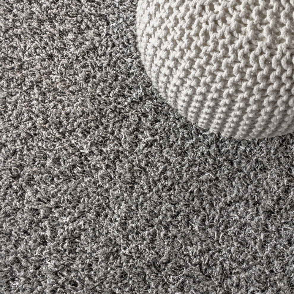 Mercer Shag Plush Area Rug, Charcoal, 5 X 8