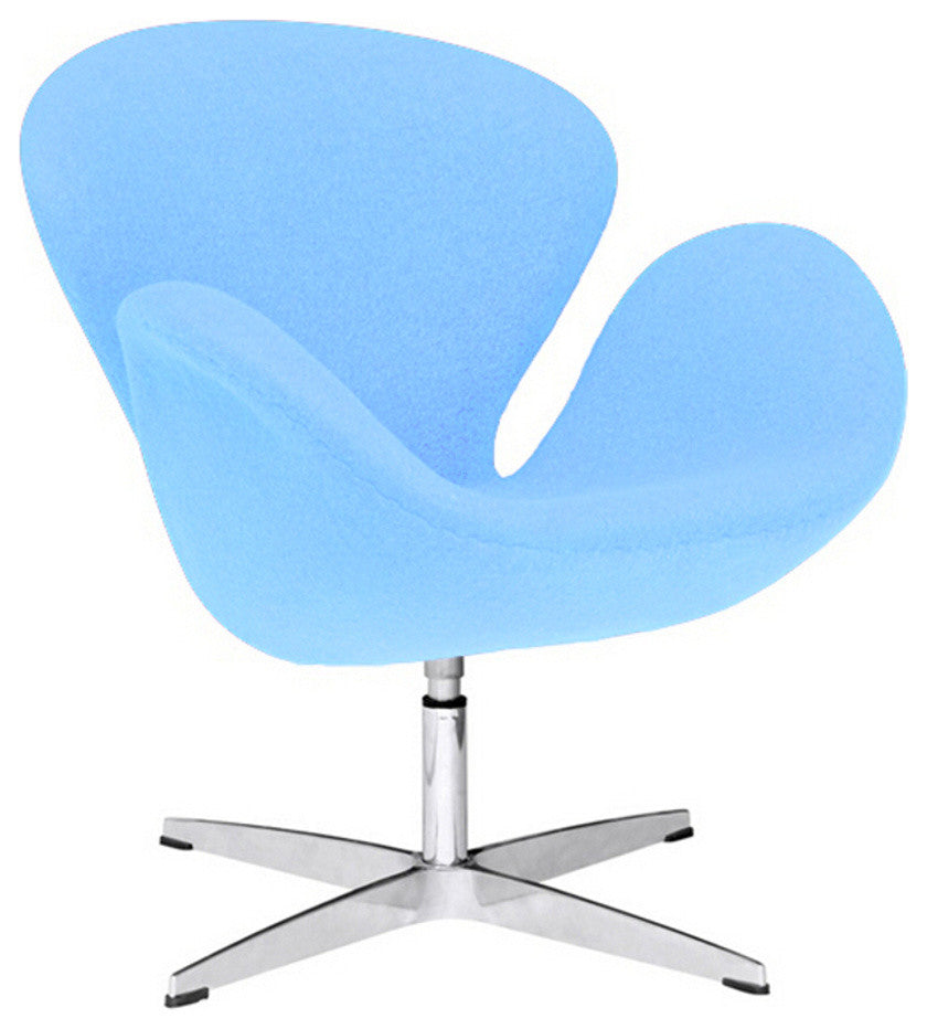 Modern Classics Swan Chair Fabric, Light Blue
