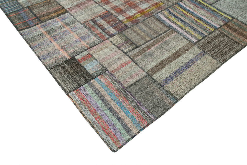 Rug N Carpet - Handmade Turkish 10' 10'' x 13' 6'' Unique Patchwork Kilim Rug