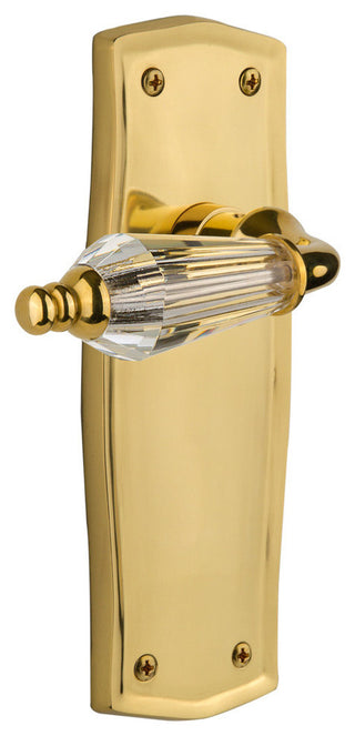 Prairie Plate Passage Parlor Lever, Polished Brass
