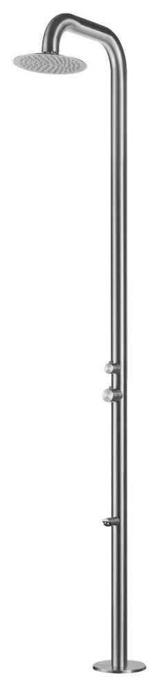 PULSAR 14 Outdoor Shower 316 Stainless Steel, Brushed Stainless Steel