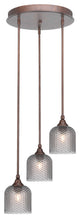 Empire 3-Light Cluster Pendalier, Bronze/Smoke Textured