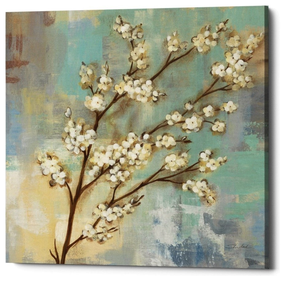 Epic Graffiti "Kyoto Blossoms I" by Silvia Vassileva, Giclee Canvas Art, 18"x18"