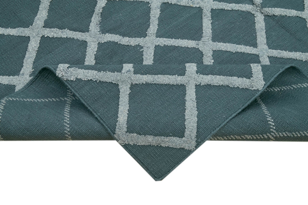 Rug N Carpet - Hand-knotted Modern Design 8' 7'' x 10' 0'' Wool Unique Kilim Rug