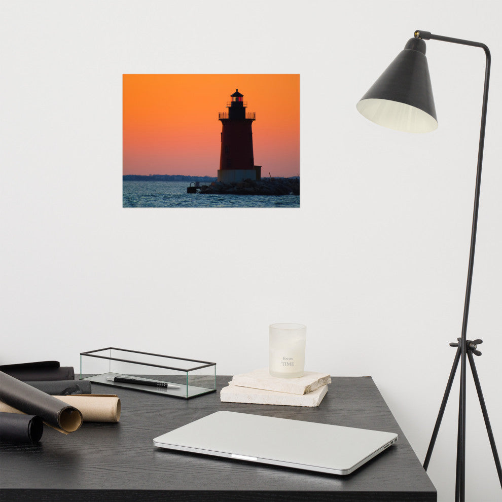 Sunset at Henlopen State Park 3 Landscape Photo Unframed Wall Art Print, 12" X 16"