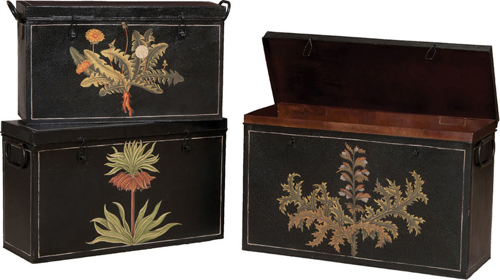 Guild Master 29GL1901S Antique Tin Boxes, Set of 3
