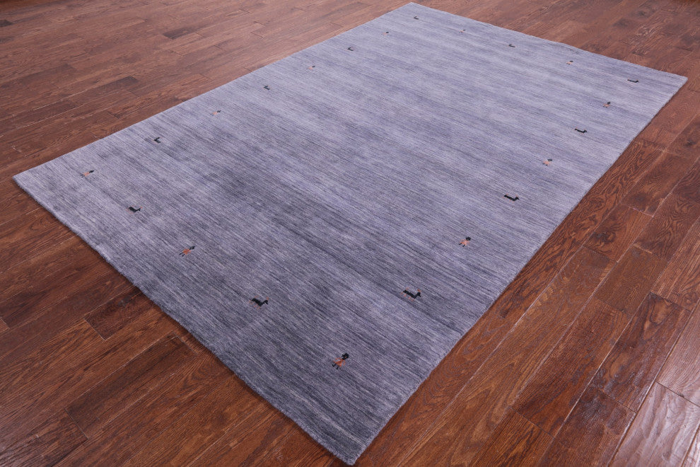 6' 0" X 9' 0" Persian Gabbeh Hand Knotted Wool Rug - Q15180