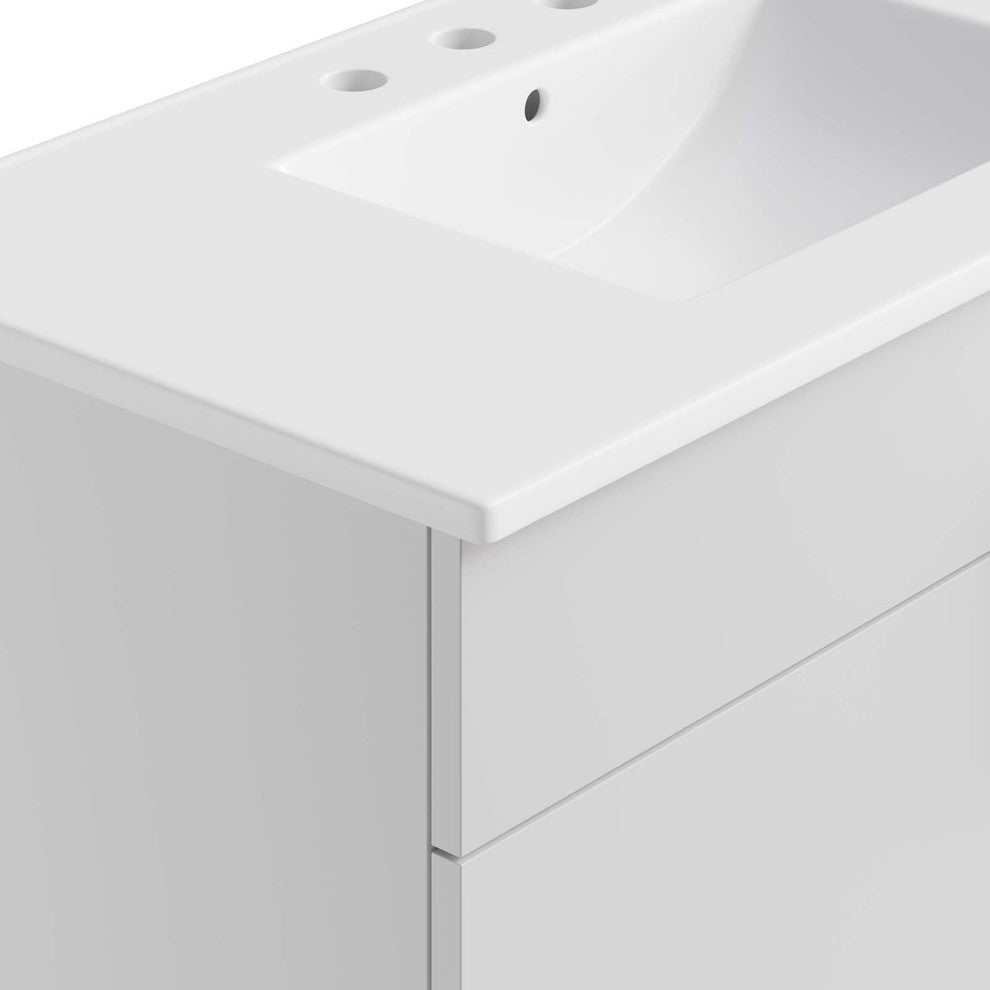 Miles 36" Bathroom Vanity - White White