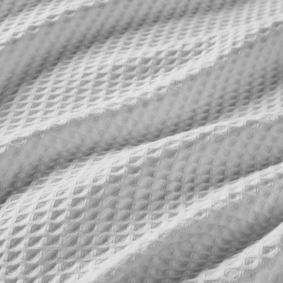 Beautyrest Cotton Waffle Weave Bedding Blanket, Grey