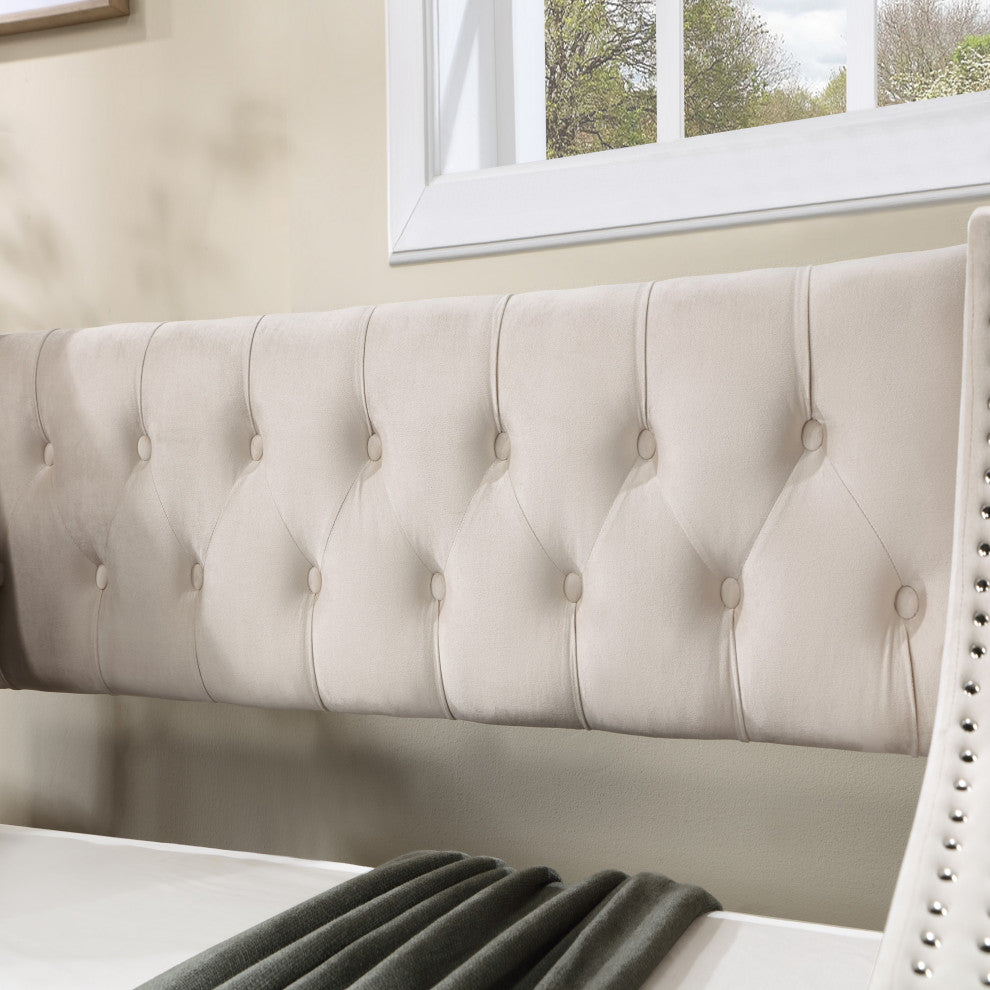 Gewnee Daybed with Trundle Upholstered Tufted Sofa Be