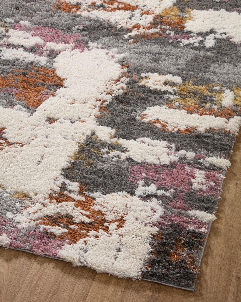Loloi Levitt Shag Grey / Multi 9'-3" x 13' Area Rug
