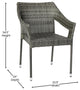 Ethan Commercial Grade All Weather PE Rattan Wicker Patio Stacking Dining Chair, Gray