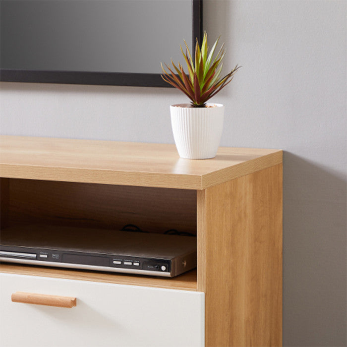 WOOD WHITE Morden TV Stand Modern TV cabinet