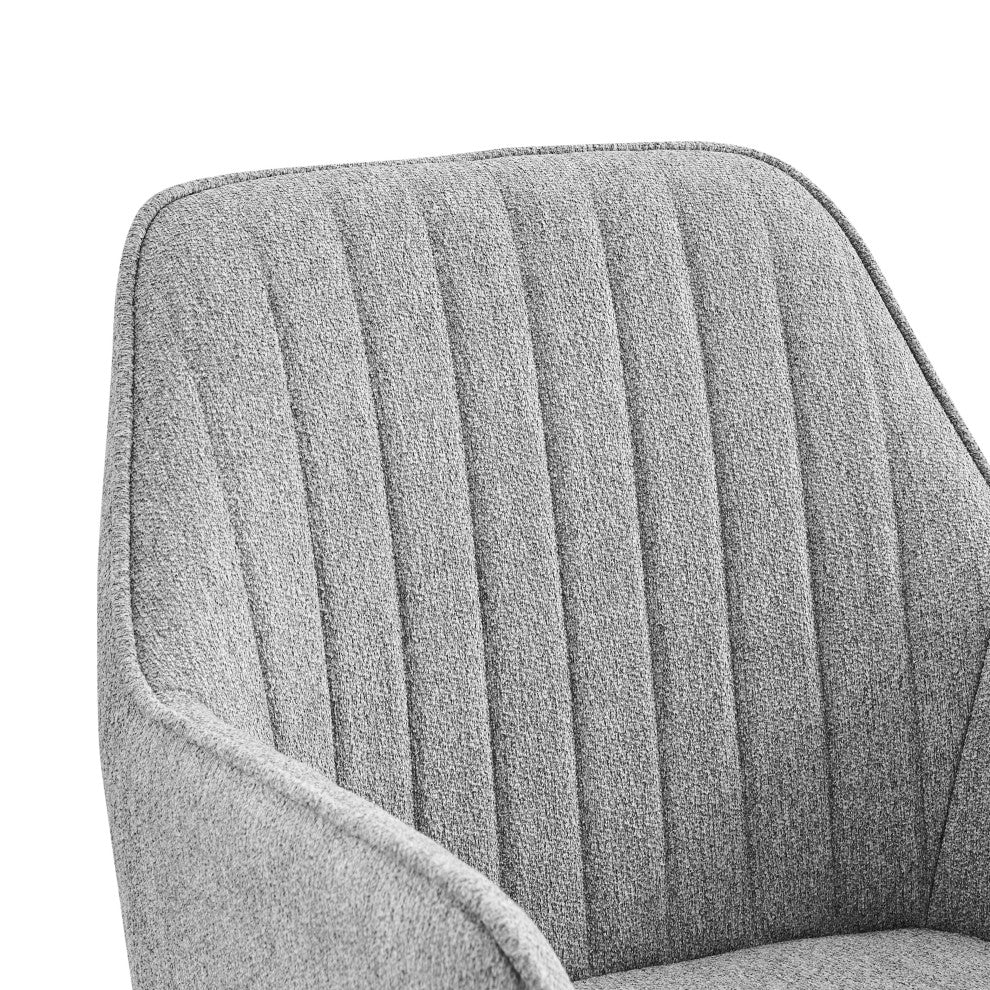 Thompson Fabric Swivel Office Arm Chair, Strata Gray