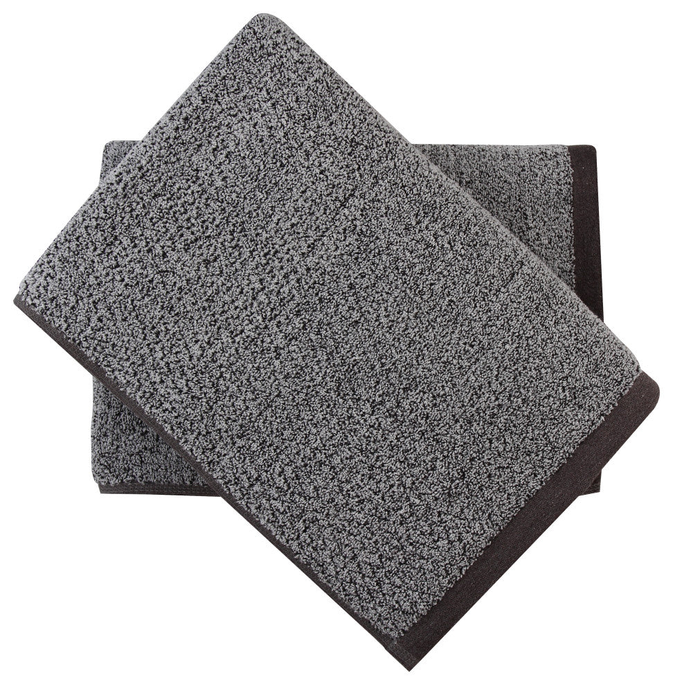 Everplush Quick Dry Diamond Jacquard Bath Towel, Set of 2, Gray