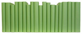 Decorative Books - Palm Paper Wrapped - Green Books By The Foot