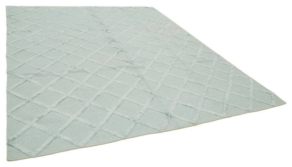 Rug N Carpet - Handmade Modern Design 8' 1'' x 10' 0'' Wool Flatweave Kilim Rug