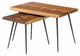 Nexa Nesting Side Tables With Cast Iron Feet, 2-Piece Set, Smoked Oak