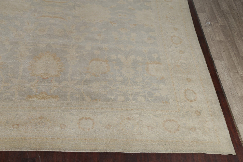 Consigned, Vintage Turkish Hand-Knotted Vegetable Dye Rug Oriental, Gray, 14X22