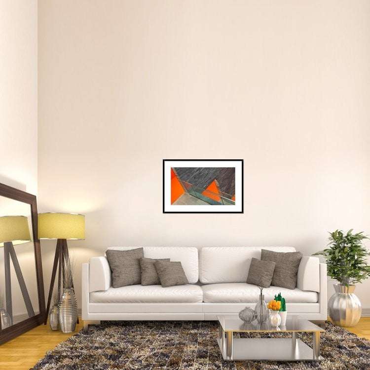 "Repeat The Orange" Framed Digital Print by Jeroen Van De, 38x25"