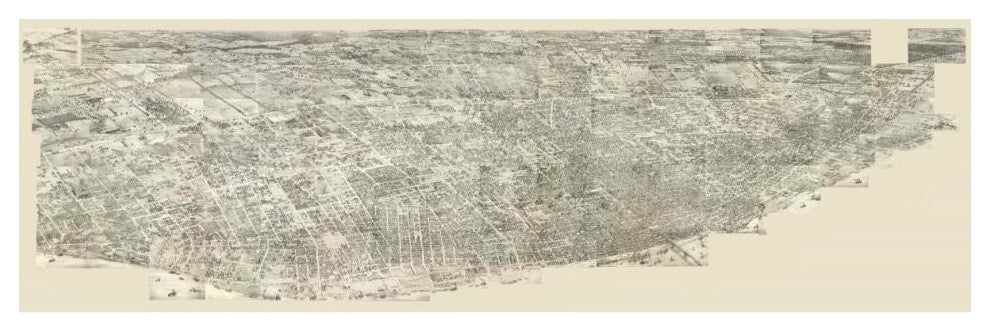 "Composite - Pictorial St. Louis, 1876" Print by Richard J. Compton, 42"x14"