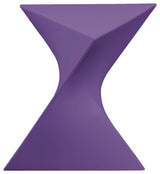 Leisuremod Randolph Modern Triangle Accent Side End Table, Purple, Set of 4