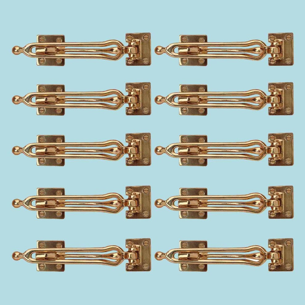 10 Swing Bar Security Door Lock Durable Door Guard Solid Brass Safety