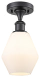 Innovations 516-1C-BK-G651-6 1-Light Semi-Flush Mount, Matte Black