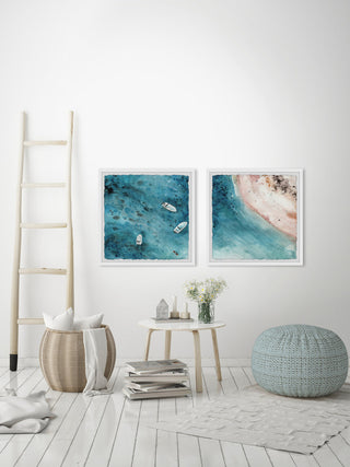 Perfect Getaway Diptych, 64"x32"